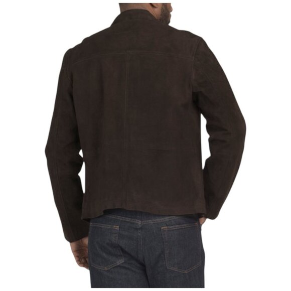 KARL LAGERFELD PARIS  Brown Suede Jacket With Pockets - Picture 2 of 2